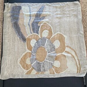 Giorgio Armani Silk Scarf with Abstract Floral Design